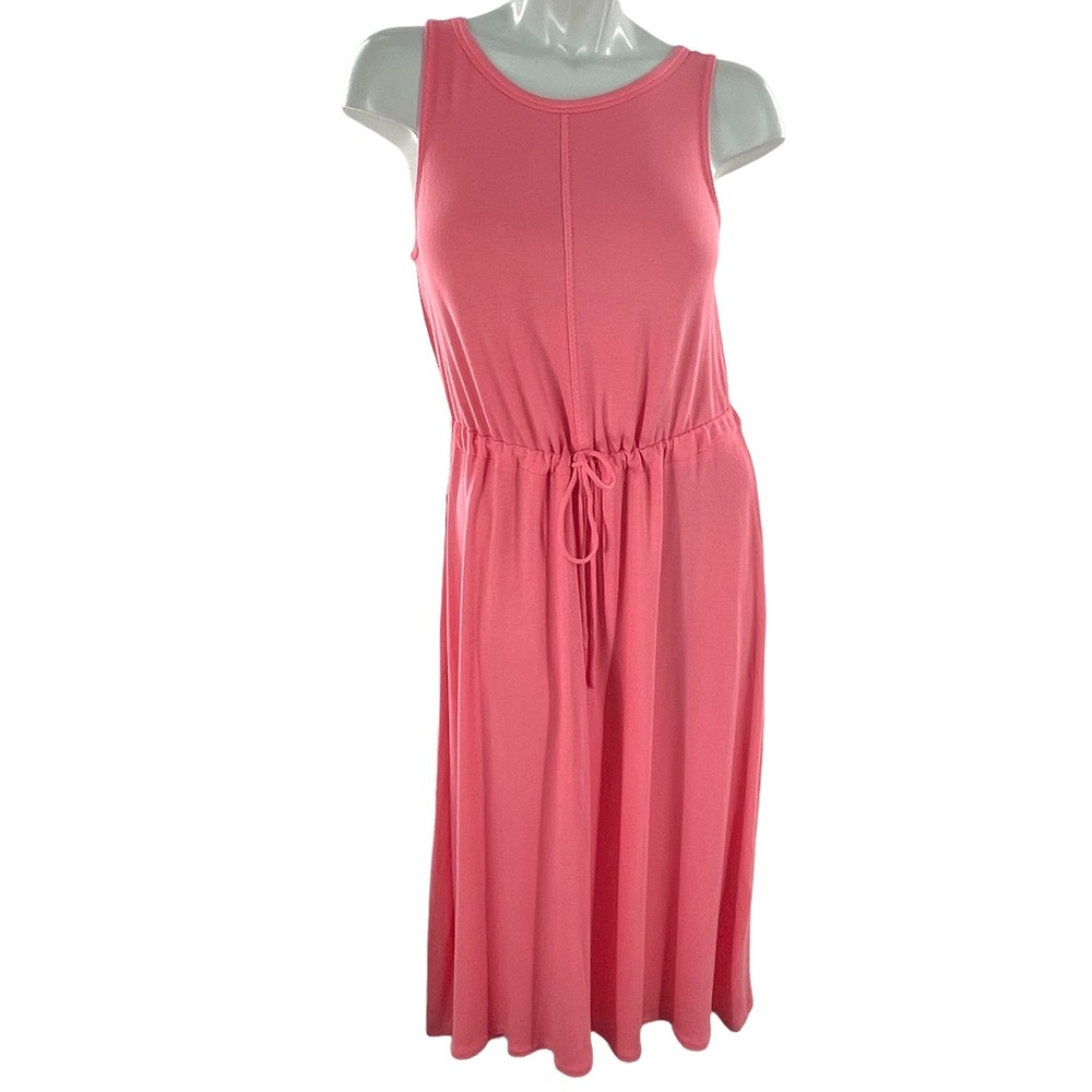 The Limited Coral Soft Casual Cinched Waist Sleeveless Maxi Dress in Size Medium
